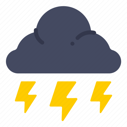 Thunderstorm, weather, thunderbolt, lightning, forecast, meteorology, sky icon - Download on Iconfinder