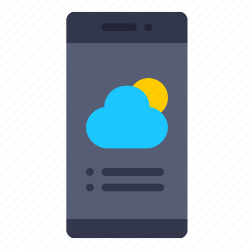Weather, app, cloud, mobile, smartphone, meteorology, application icon - Download on Iconfinder