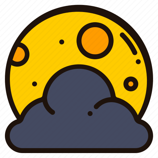 Cloudy, night, weather, moon, cloud, forecast, meteorology icon - Download on Iconfinder