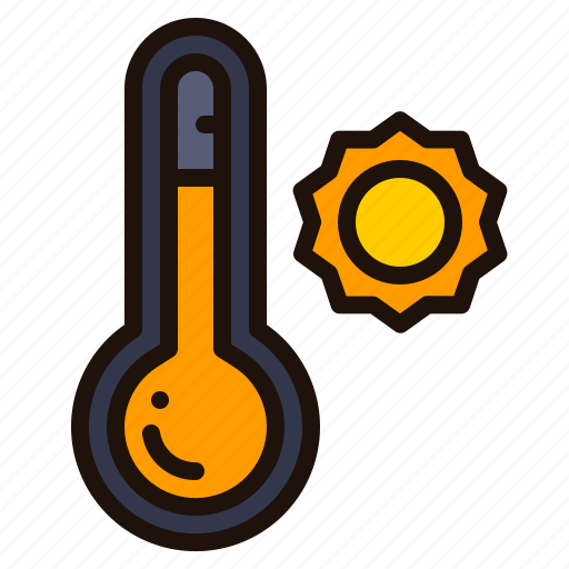 Heat, weather, temperature, thermometer, sun, degree, warm icon - Download on Iconfinder