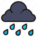 heavy, rain, weather, cloud, raindrop, meteorology, forecast, sky