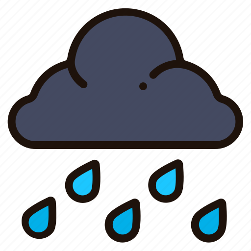 Heavy, rain, weather, cloud, raindrop, meteorology, forecast icon - Download on Iconfinder