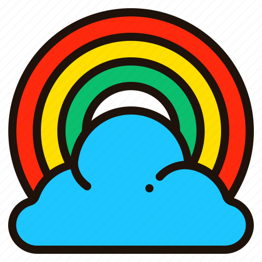 Rainbow, weather, cloud, atmospheric, spectrum, nature, climate icon - Download on Iconfinder