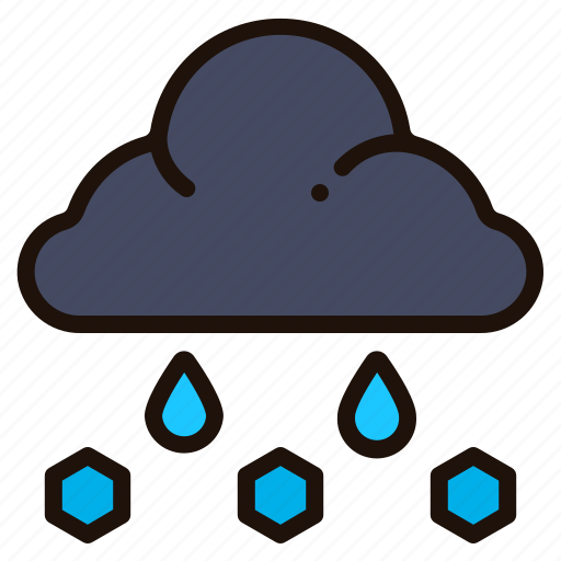 Sleet, weather, cloud, raindrop, snowflake, rain, forecast icon - Download on Iconfinder