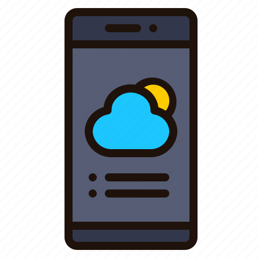 Weather, app, cloud, mobile, smartphone, meteorology, application icon - Download on Iconfinder