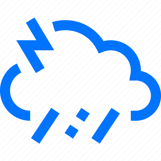 Cloud, forecast, lightning, raining, seasons, storm, weather icon - Download on Iconfinder
