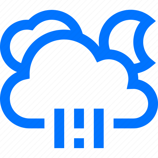 Climate, clouds, forecast, moon, raining, seasons, weather icon - Download on Iconfinder