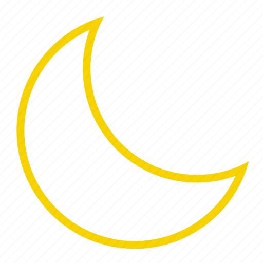 Night, moon, crescent, half moon icon - Download on Iconfinder