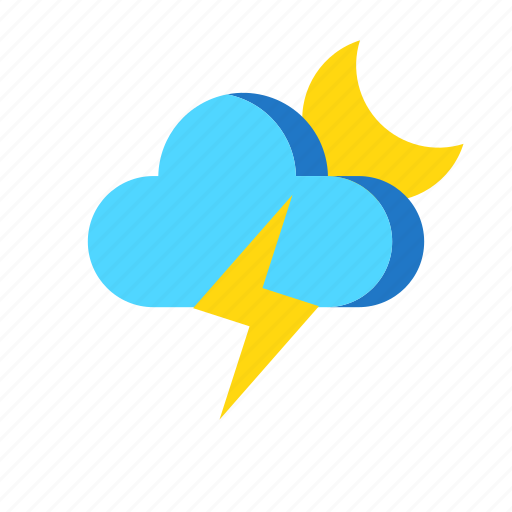 Cloud, night, thunder, weather icon - Download on Iconfinder