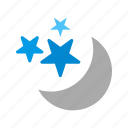 moon, night, moon and stars 
