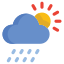 drizzle, rain, sun, weather, cloud, rainy, forecast, meteorology 