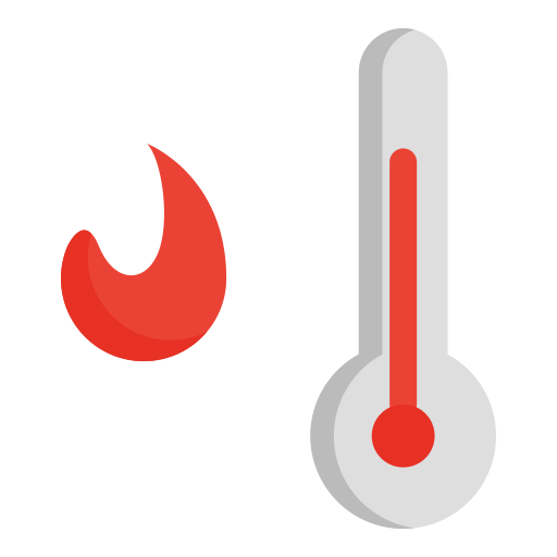 Hot weather, thermometer, temperature, high temperature, climate, fire, hot icon - Free download
