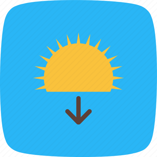 Sun, evening, sun down icon - Download on Iconfinder