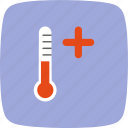 hot, summer, thermometer