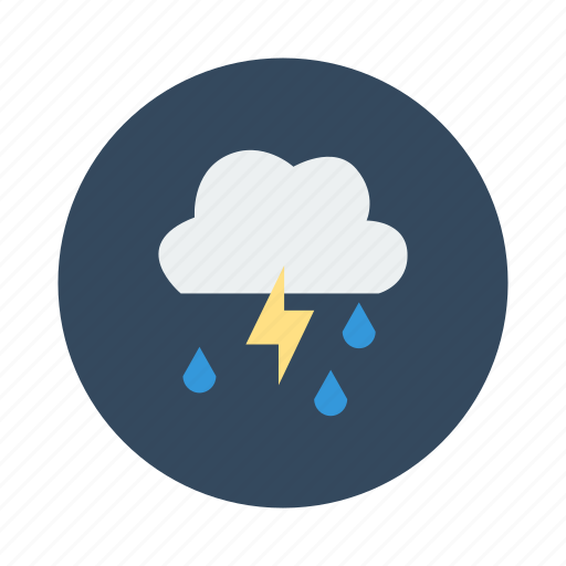 Bad weather, night, rain, rainy, storm, thunder, weather icon - Download on Iconfinder