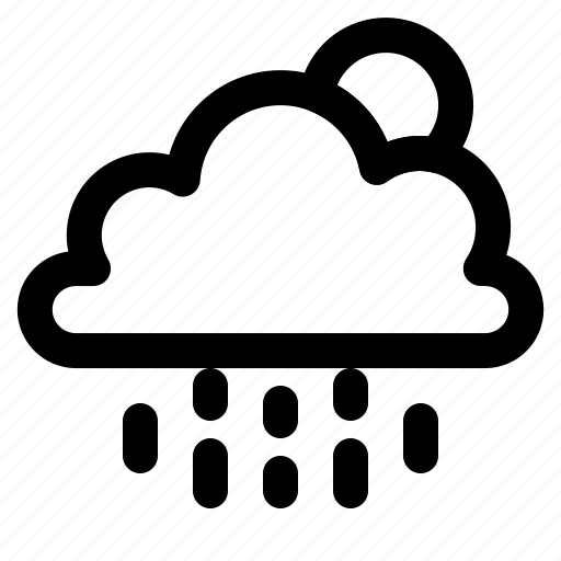 Climate, cloud, falling, forecast, rain, sun, weather icon - Download on Iconfinder