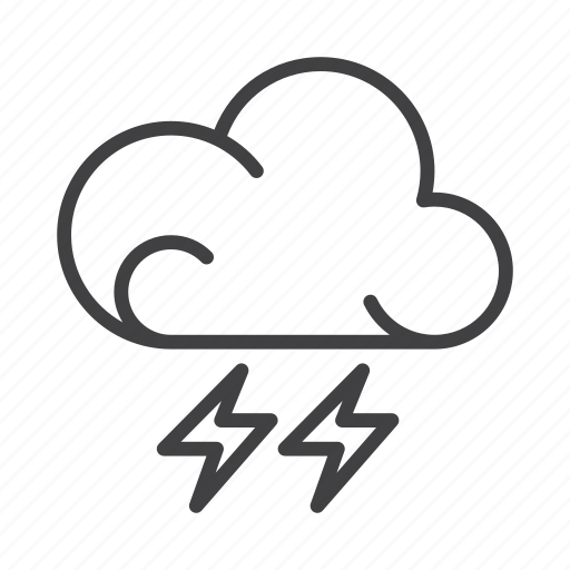 Forecast, lightning, thunderstorm, weather icon - Download on Iconfinder