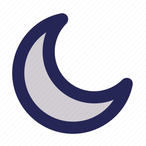 Moon, crescent, night, mode, dark, clear icon - Download on Iconfinder
