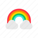 rainbow, cloud, color, sky, rain, bow, lgbtq
