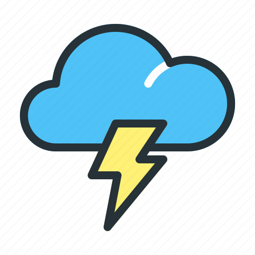 Forecast, lightning, thunder, weather icon - Download on Iconfinder