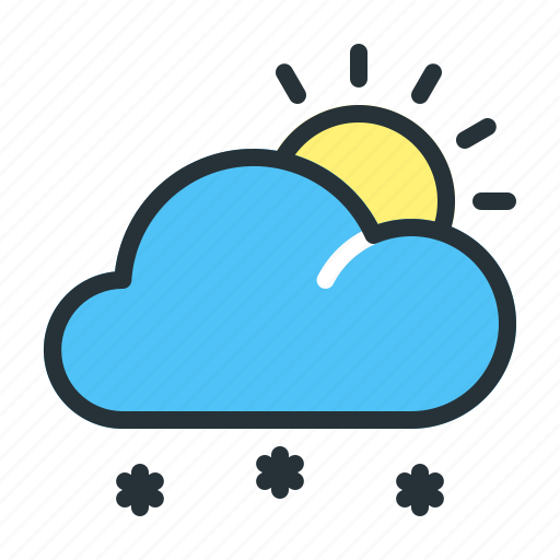 Forecast, snow, sun, weather icon - Download on Iconfinder