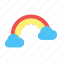 cloud, forecast, rainbow, weather
