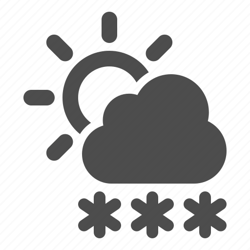 Weather, winter, forecast, snow, snowing, cloud, sun icon - Download on Iconfinder