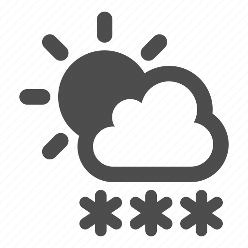 Weather, snow, snowing, cloud, sun, winter, snowflake icon - Download on Iconfinder