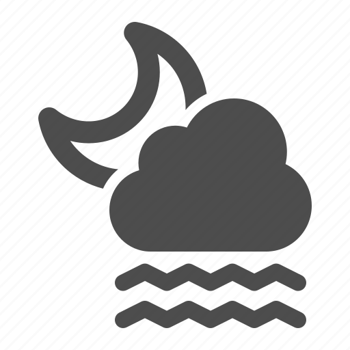 Weather, cloud, moon, night, fog, foggy icon - Download on Iconfinder