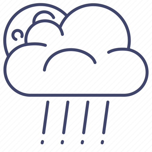 Clouds, rain, moon, rainy icon - Download on Iconfinder