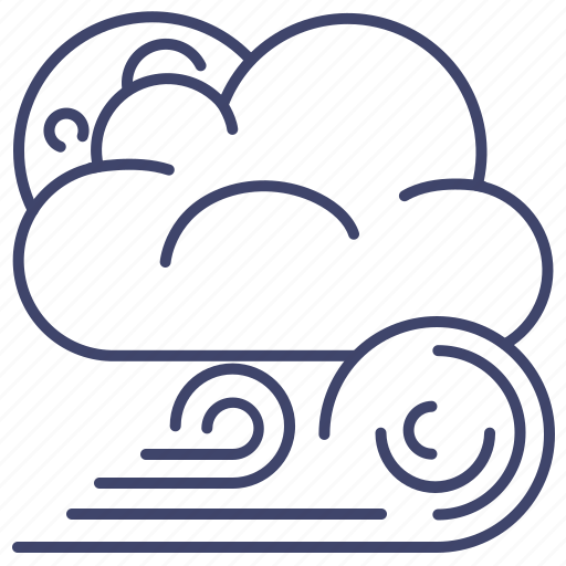Wind, clouds, moon, weather icon - Download on Iconfinder