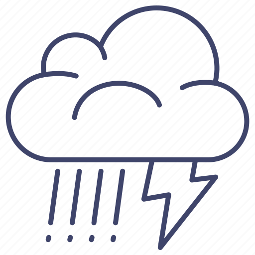 Rain, thunder, storm, weather icon - Download on Iconfinder