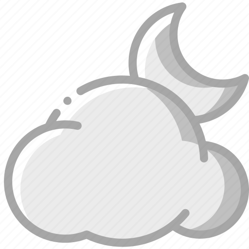 Cloudy, moon, night, weather icon - Download on Iconfinder