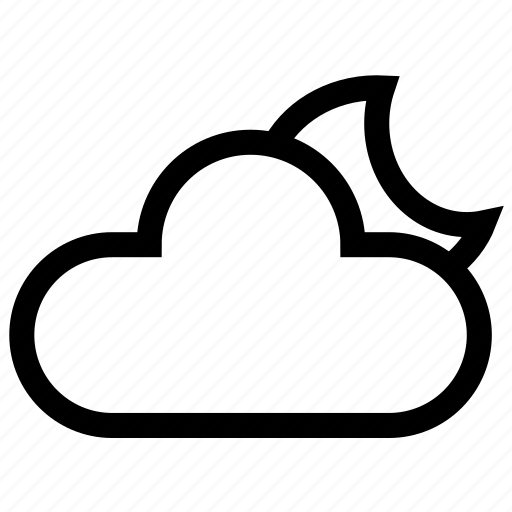 Cloud, cloudy, forecast, moon, night, weather, clouds icon - Download on Iconfinder