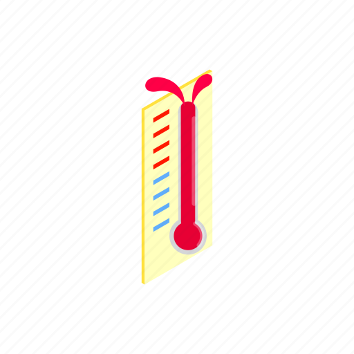 Heat, hot, instrument, isometric, summer, temperature, thermometer icon - Download on Iconfinder