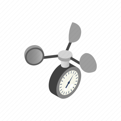 Anemometer, climate, equipment, isometric, measurement, speed, weather icon - Download on Iconfinder