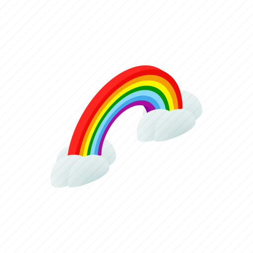 Blue, cloud, concept, isometric, nature, rainbow, sky icon - Download on Iconfinder