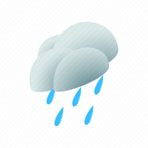 Cloud, isometric, rain, sky, water, weather, wind icon - Download on Iconfinder