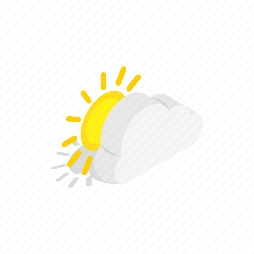 Cloud, element, isometric, sun, sunburst, sunlight, sunshine icon - Download on Iconfinder