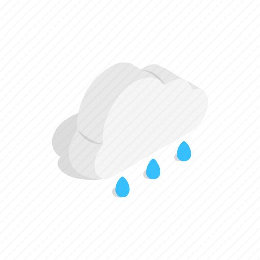 Cloud, isometric, nature, rain, sky, water, weather icon - Download on Iconfinder