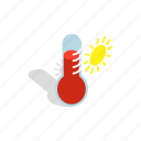 heat, hot, instrument, isometric, summer, temperature, thermometer