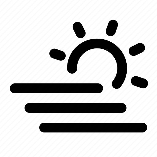 Fog, forecast, mist, sun, weather icon - Download on Iconfinder