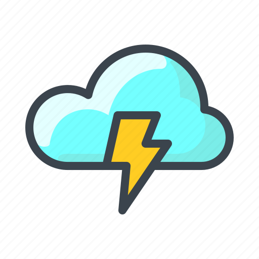 Cloud, forecast, rain, thunder, cloudy, storage, weather icon - Download on Iconfinder