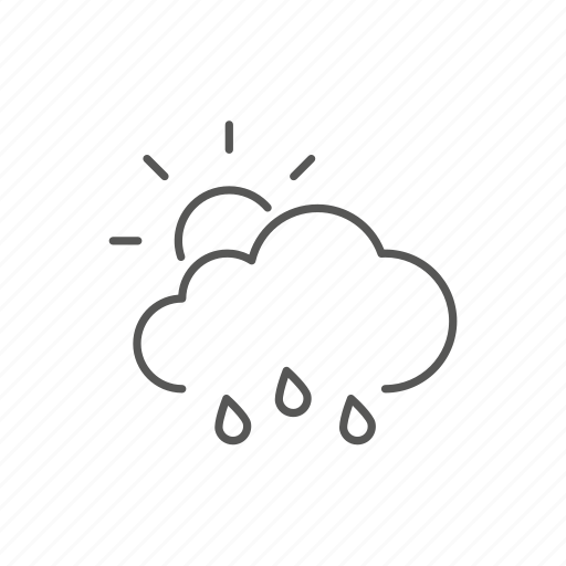 Partial, rain, sun, weather icon - Download on Iconfinder