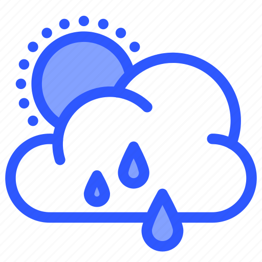 Rainy day, rain, day, sun, cloud, weather, drop icon - Download on Iconfinder