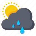 rainy day, rain, day, sun, cloud, weather, drop, forecast, meteorology
