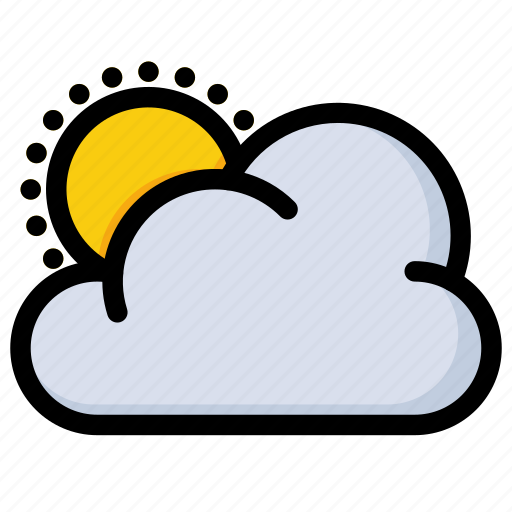 Cloudy day, cloudy, day, sunny, weather, sun, cloud icon - Download on Iconfinder