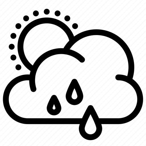 Rainy day, rain, day, sun, cloud, weather, drop icon - Download on Iconfinder