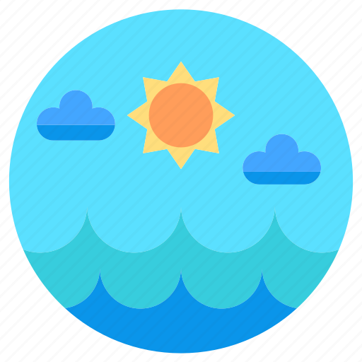 Calm, sea, weather, sky, nature, art, meteorology icon - Download on Iconfinder