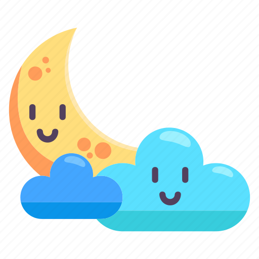 Cloudy, night, weather, sky, nature, art, meteorology icon - Download on Iconfinder